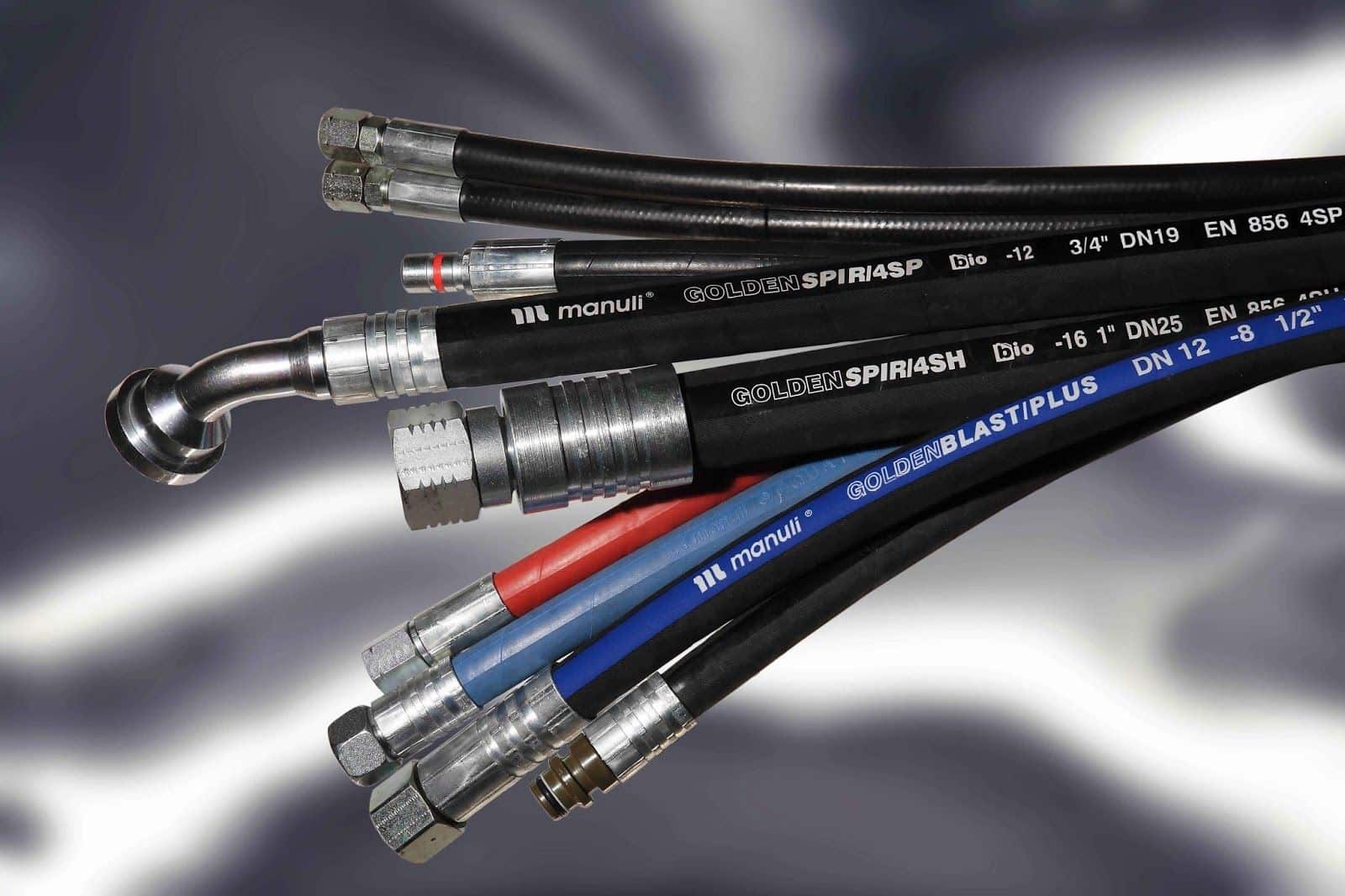 Hydraulic hose assemblies with crimped fittings