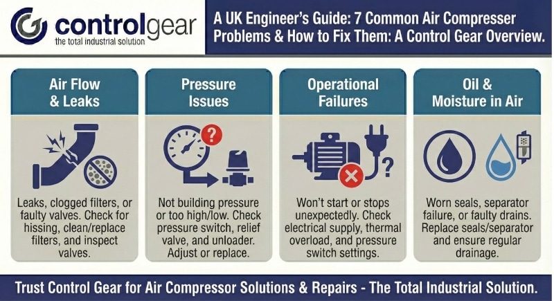7 Common Air Compressor Problems and How to Fix Them