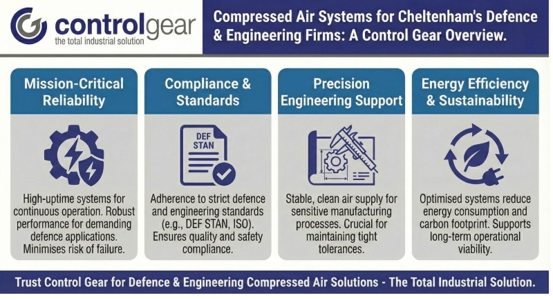 Compressed Air Systems in Cheltenham’s Defence & Engineering Firms