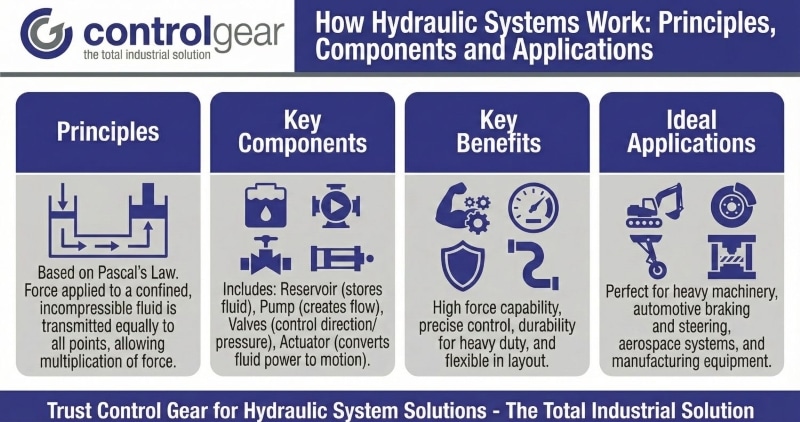 How does a hydraulic system work