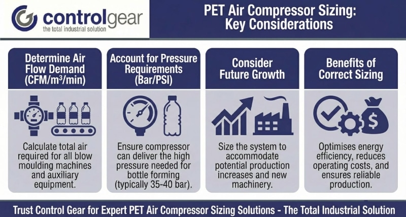 PET Air Compressor Sizing