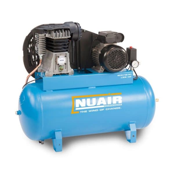 Nuair Pro NB2800B 100L 3HP Stationary Air Compressor (230V)