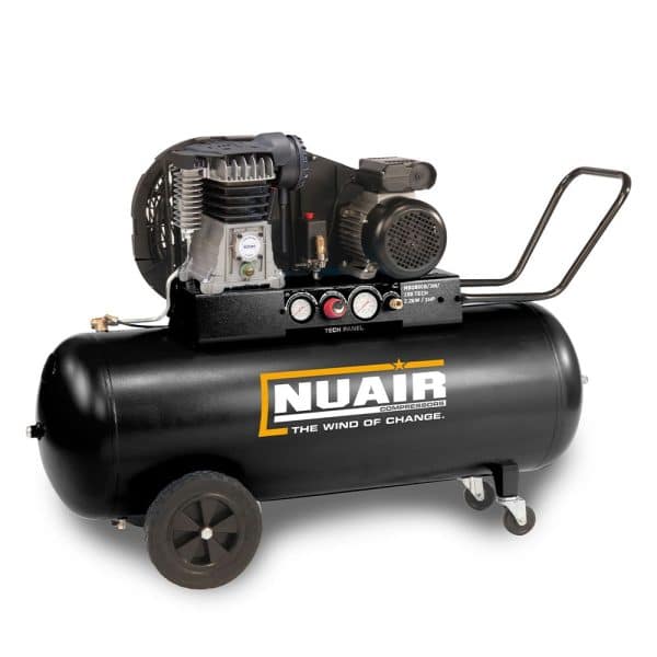 Nuair Tech Pro B2800B 200L 3HP Belt Drive Air Compressor (230V)